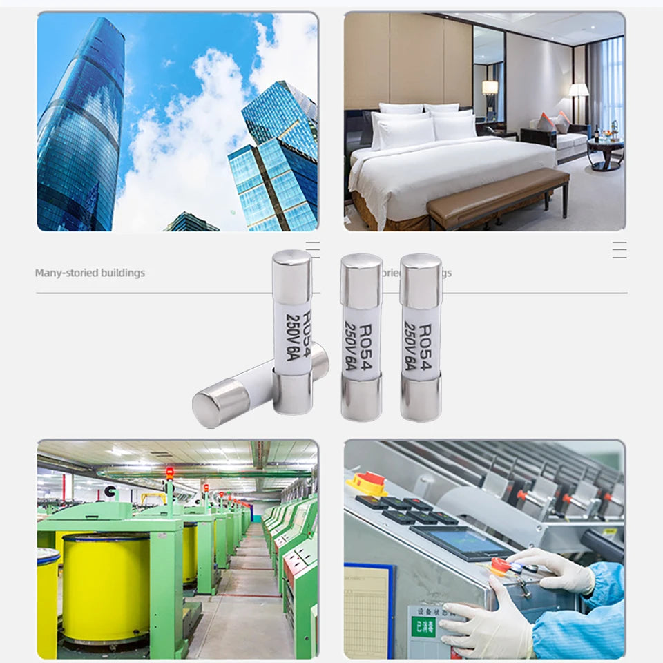 10PCS 5*20 6*30 Ceramic Fuse 250V 0.5A 1A 2A 3A 4A 5A 6A 7A 8A 10A 13A 15A 20A 30A 16A AMP Fast Blow Tube Fuses 5x25mm 6x25mm