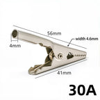 5Pcs 30A Alligator Clip Battery Test Clip Multimeter Pen Cable Probes Crocodile Clamps with 4mm Jack