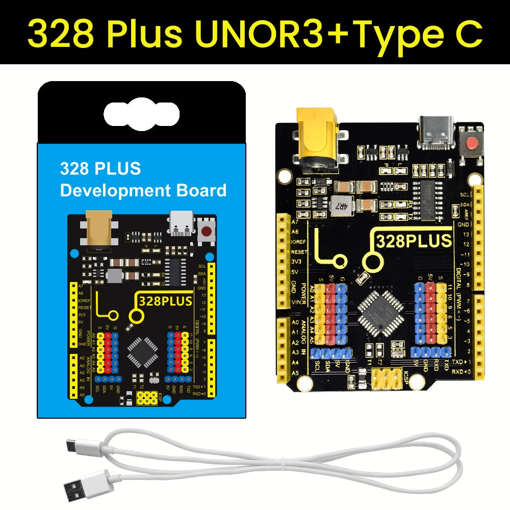 Keyestudio WIFI UNOR3 Development Board ATMEGA16U2/ ATMEGA328P/CP2102 +USB Cable With  Gift Box Compatible With Arduino Uno R3