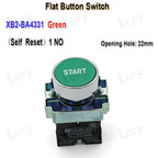 1Pcs XB2-BG21 XB2-BA31 XB2-BS54 22mm Knob Key Start Inching Power on Button Switch Self Reset Small Mushroom Head Emergency Stop