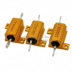 1pcs RX24-10W Golden Aluminum High Power Current Limiting Resistors 0.1 ~ 10K 0.5 1 2 3 5 8 10 20 100 150 200 300 500 1K 5K Ohms