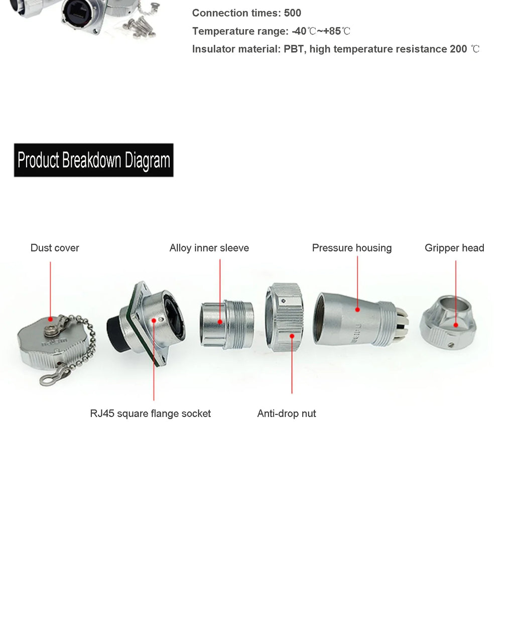 WEIPU WY24 RJ45 TE+Z Outdoor Lan CAT6 Connector Waterproof IP67 WY24JRJ45TE WY24KRJ45Z  Ethernet Network Male Plug Female Socket