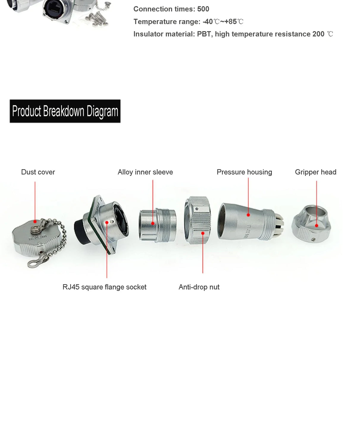 WEIPU WY24 RJ45 TE+Z Outdoor Lan CAT6 Connector Waterproof IP67 WY24JRJ45TE WY24KRJ45Z  Ethernet Network Male Plug Female Socket