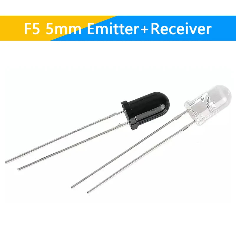 10Pairs F3 3mm F5 5mm 940nm LEDs Infrared Emitter and IR Transmitter Receiver Diode Diodes 301A Infrared to tube For Arduino