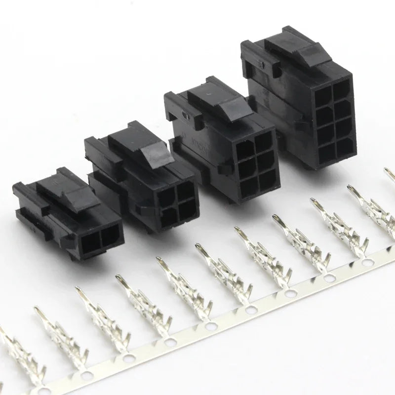 10Sets Micro MX3.0mm Double Row Female Receptacle Housing+Male Terminal 2*1p-2x2/3/4/6/12P Mini 5559-3.0/43020-T Wire Connector
