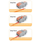 10/100PCS Electrical Cable Connector 1 in Multiple out Quick Wire Terminal Block 2/3/4/5Pin Push in Lever Connectors 0.08-4.0mm2
