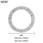1pcs DC5V Dimmable SMD5730/2835 Led Ring White Color Lamp Bead 10W 12W LED Light Board White Warm Light with 2M cable
