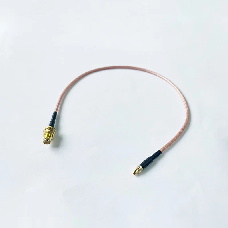 SMA Female to MMCX Male Right Angle 90 Degree Extension Coax Cable Extender for Antenna, Radios
