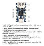 NEW Raspberry Pi Pico 2 RP2350 USB A Development Board Equipped With Onboard Type-A/C Expansion Port Waveshare RP2350A PIC0