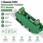 220V Single-Channel Optocoupler Isolated PLC Module Optocoupler Detection Module with Rail Mounting Signal Processing Module