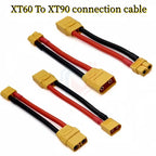 XT90 to XT60 Connection Cable Male-To-Female Adapter Wire 10AWG Silicone Wire Model Aircraft Power Charger