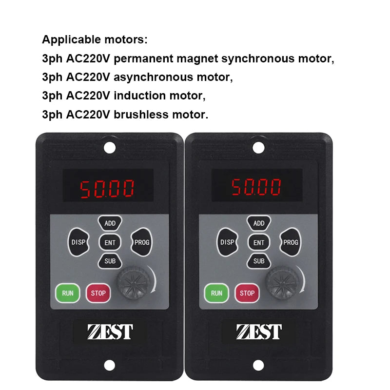 Mini VFD Variable Frequency Drive  Input 1ph 220V Output 3ph 220V Converter  200W 400W 750W for AC Motor Speed Control Inverter
