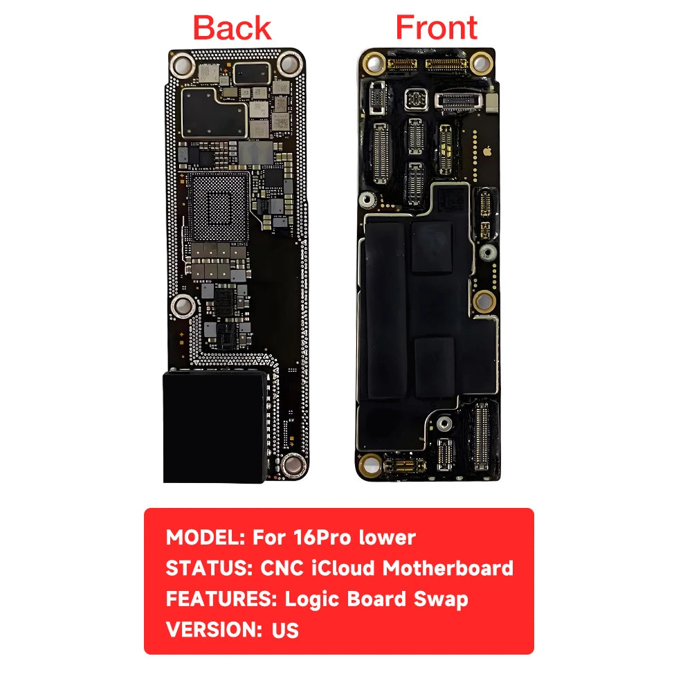 CNC Cut Motherboard for iPhone 16 16Plus 16Pro Max Upper Lower Board No NAND Logic Board Swap US EU Version Repair Parts