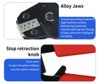 Electrician Pressed Pliers Crimping Tool with Interchangeable Dies Ratcheting Wire Crimper for Electrical Terminals Connector