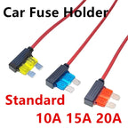 12V 5A 10A 15A 20A Car Fuse Holder Add-A-Circuit TAP Adapter Micro Standard ATM APM Blade MINI Medium Simple Safety Device
