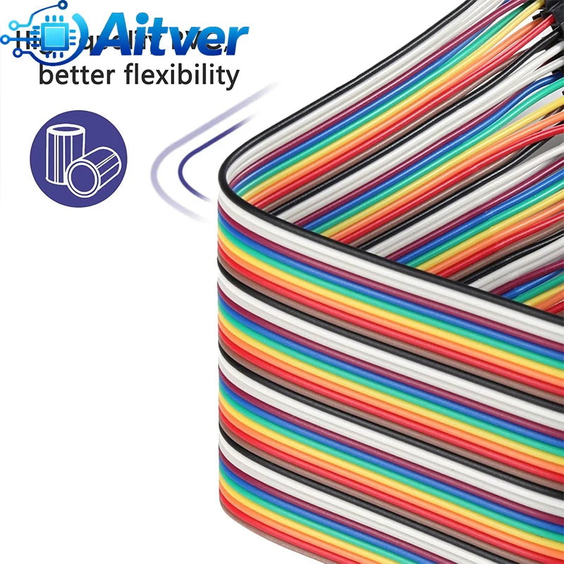 40Pin Dupont Jumper Wire Male to Male Female to Female Male to Female Cable for Arduino Breadboard DIY Electronics Kit