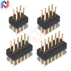 5Pcs 1.27mm Pitch Round Hole Pin Header Male Female Single Double Row Pin Gold Plated 2P 3P 4P-6Pin PCB Board Connector