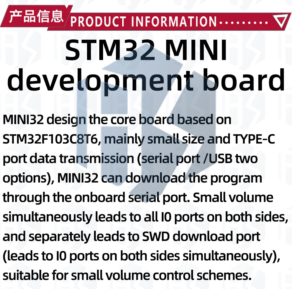 STM32F103C8T6  ch340 ARM Cortex-M3 Core Development Board, 72MHz MCU Module, 64KB Flash 20KB SRAM, 37 GPIO for Arduino