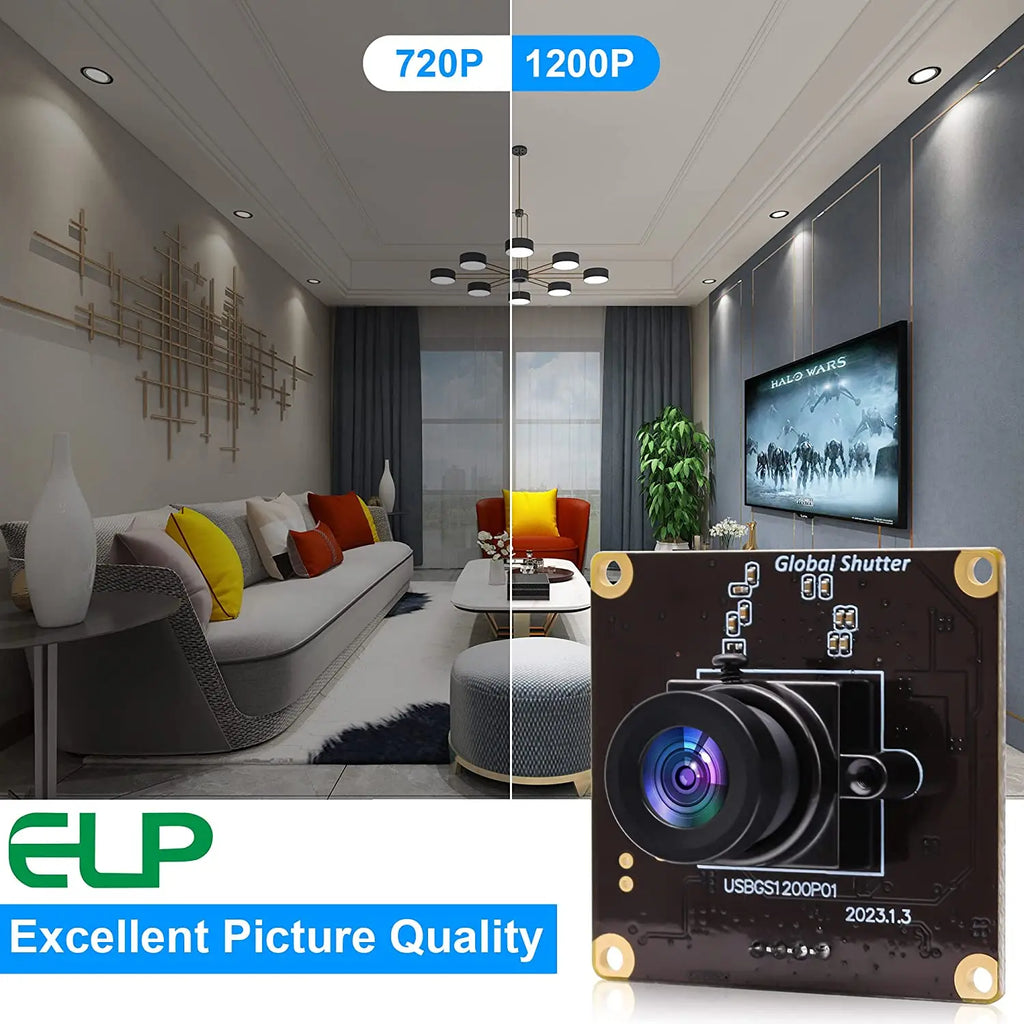 ELP 1200P 90fps Global Shutter USB Camera Module 2MP 1080P 90fps Aptina AR0234 UVC Mini USB Webcam Board for Face Recognition