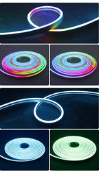 Dream Color LED Neon Strip WS2811 5050 RGBIC P67 Waterproof   Addressable Smart IC Flexible Light Tape for Room DIY DC12V/24V