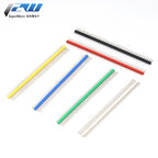 10PCS 1X40Pin Breakable Pin Header 2.54mm Single Row Male Header Connector PCB Pin Strip for Arduino Yellow/Green/White/Black