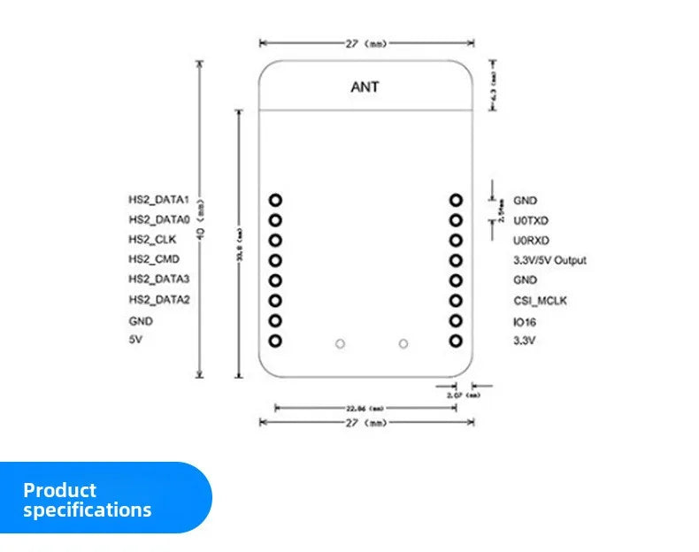 Powerful Processing Performance, Safe and Reliable ESP32 CAM Development Board with OV2640 Module, WIFI+Bluetooth Module