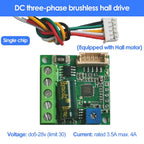 DC6-28V ZS-X12H 0-100W Brushless Motor Speed Controller with Hall BLDC Driver Board Module with Cable Power Supply Accessories
