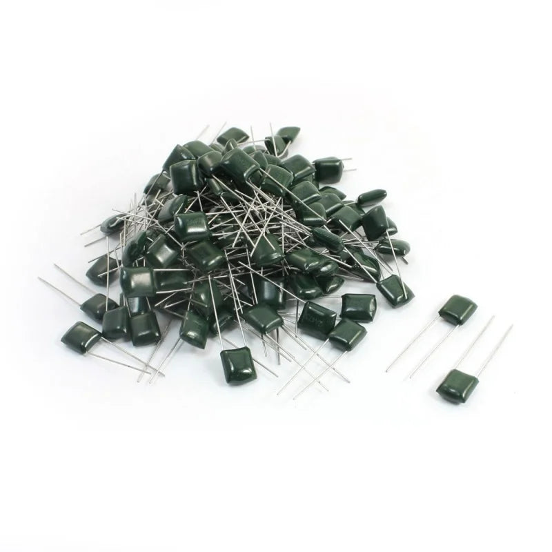 50pcs 100V Polyester film capacitor 220pF 330PF 680PF 1nF 10nF 100nF 2A471 2A103 2A182 2A222 2A472 2A682 2A103 2A104 2A334 2A474