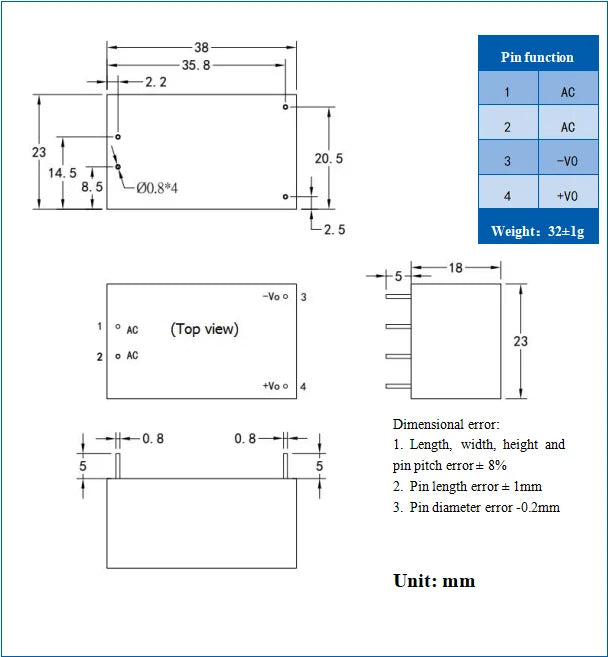 Hi-Link New HLK-5M05B 220V/110V to 5V 1A 5W AC DC Switching Isolated Power Supply Module Step Down Compatible with 5M05