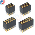 5Pcs 1.27mm Pitch Round Hole Pin Header Male Female Single Double Row Pin Gold Plated 2P 3P 4P-6Pin PCB Board Connector