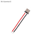 10Pcs Micro USB Type-C 2Pin Horizontal 2P Simple Soldered Female Plug-in Board Quick Charging Connector