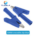 5PCS Pure Copper Insulated Test Alligator Clip 10MM Opening With 4MM Jack Safety Crocodile Clamps For Banana Plug Or Welding