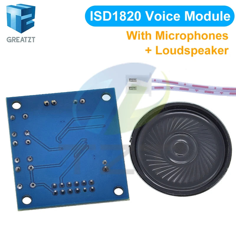 GREATZT ISD1820 recording module voice module the voice board telediphone module board with Microphones + Loudspeaker
