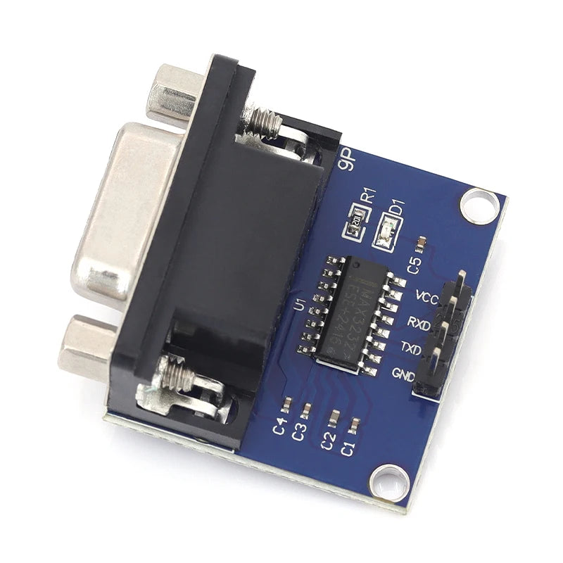 MAX3232 Level Conversion Board RS232 to TTL Adapter DB9 Female Connector for Serial Data Transmission