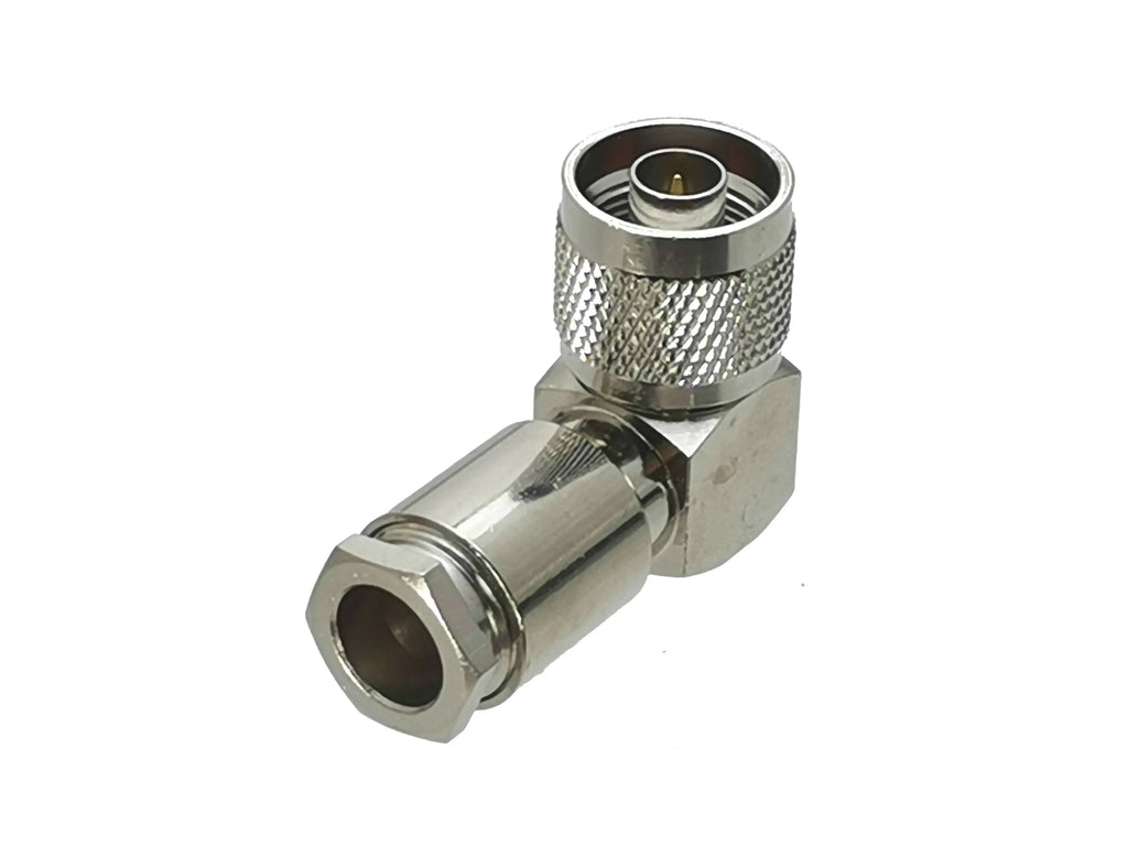 1pcs N Male Plug Connector Clamp RG58 RG142 / RG8X / RG5 RG6 / RG8 LMR400 Cable RF Coaxial Brass Right Angle & Straight Wire