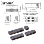 10PCS SMT 2.54mm Double Row Female Breakaway PCB Board Pin Header socket Connector Pinheader 2 * 3/4/5/6/7 2x3PIN-2X40PIN