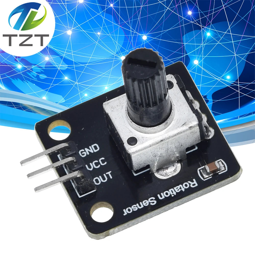 TZT Rotary Potentiometer Analog Knob Module For Raspberry Pi Arduino Electronic Blocks RV09 Rotary encoder for arduino
