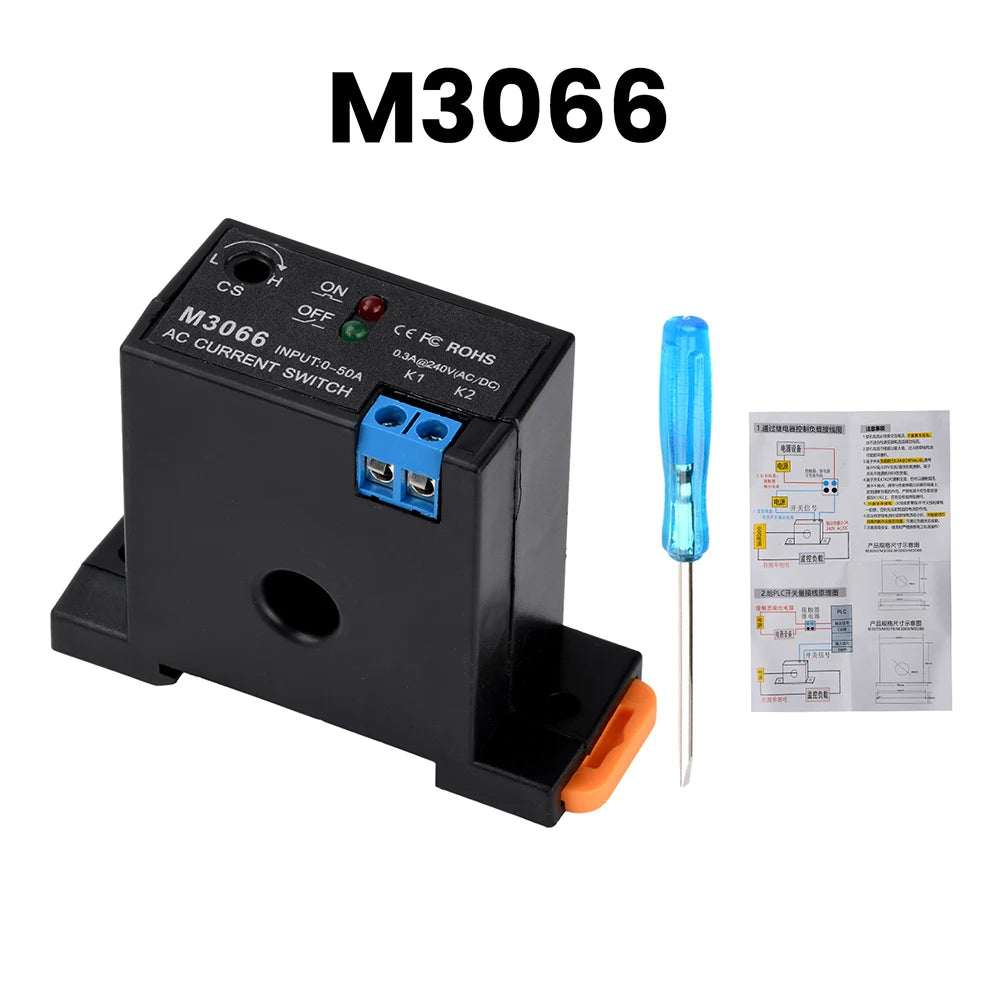 M3050 M3056 M3060 M3066 AC Current Sensing Switch Self-Powered Sensing Switch Induction Relay Power Supply