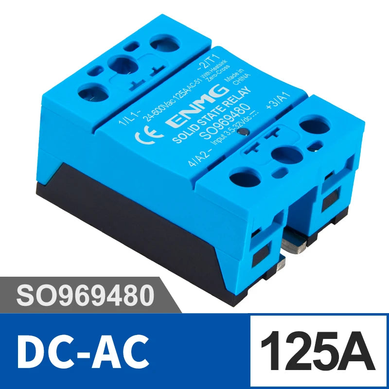 ENMG Single Phase Solid State Relay 12-24VDC Control AC Small SSR Non-Contact Contactor SO9496 Flame Retardant Optical Isolation