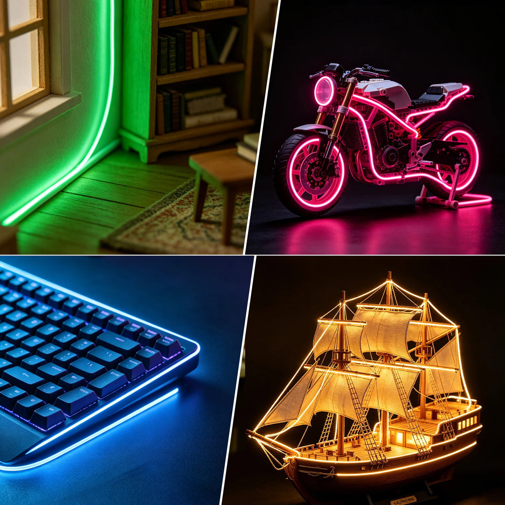 DC 3V Edison Bulb Lamp Parts LED Filament Red/Blue/Green Flexible COB LED Diode 25MM 80mm 110MM 128MM 190MM 255MM 300MM