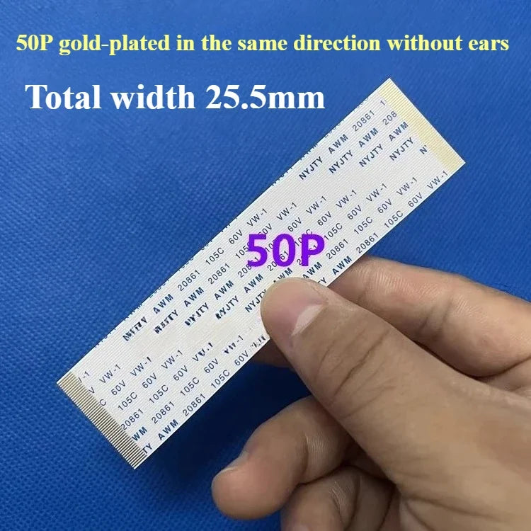 1PCS AWM 20706/20861 Flexible Flat Cable, Gold-Plated FFC FPC 0.5mm Pitch 40-96Pin 105C 60V VW-1 Ribbon Cable