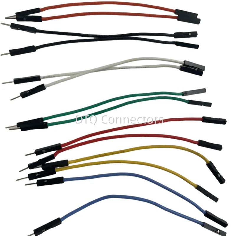 10pcs High-end Soft Silicone Dupont Wire 1P Dupont Jumper Cable Female Male Connector 10/20/30cm 22awg for Arduino
