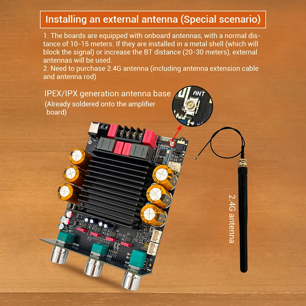 DC 18-50V 3002T PRO Bluetooth Amplifier Board Qualcomm QCC3034 2.0 Channel APTX Lossless 300W+300W TPA3255
