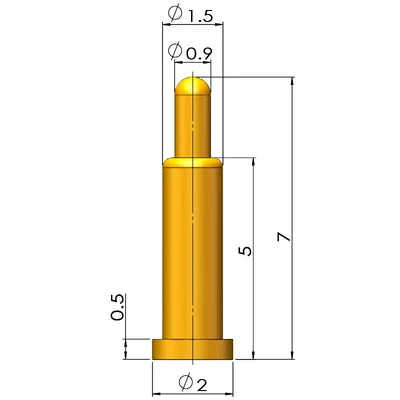 1Pcs Pogo Pin Connector Pogopin Battery Spring Loaded Contact SMD Needle PCB 1.8 2 3 4 5 6 7 8 9 10 12 mm