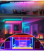 RGB-IC COB LED Strip with Tuya Wifi Controller 2.4G Remote Alexa Google Home Rainbow Color Addressable LED Tape 10m 20m 25m Kit