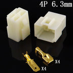 1Set 6.3mm 1/2/3/4/6/8/12P/14 pin Automotive 6.3 Electrical wire Connector Male Female cable terminal plug Kits ebike car