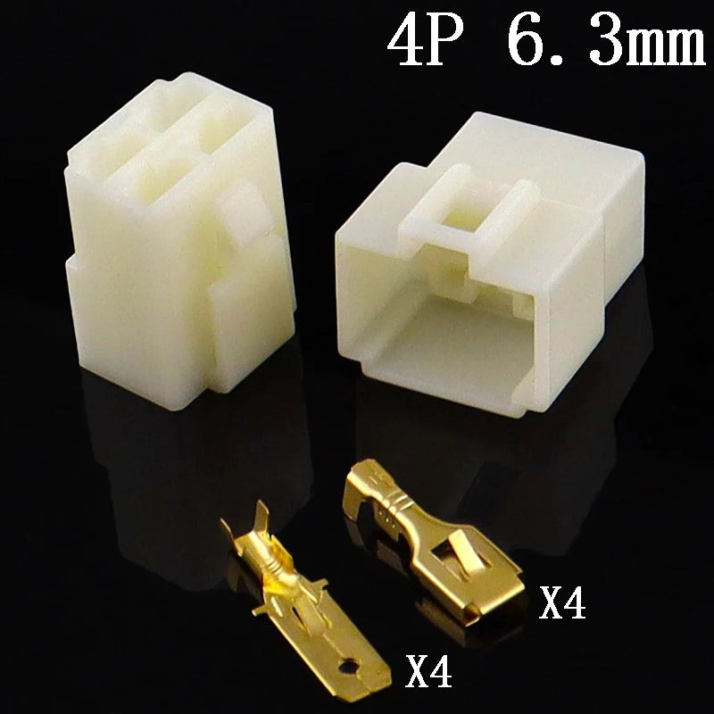 1Set 6.3mm 1/2/3/4/6/8/12P/14 pin Automotive 6.3 Electrical wire Connector Male Female cable terminal plug Kits ebike car