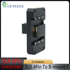 XLR 4Pin Male To B-Mount Battery Mount Converter, For Steadicam Power Converter Board