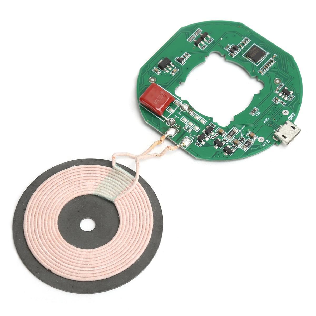 Universal 10W Qi Wireless Fast Charger Module Transmitter PCBA Circuit Board DIY Charging Coil Durable for DIY Electronic Device