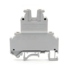 UKK 3 Double Layer Terminal Block, 5.2mm Width, 24A 500V, PA66 V0 Flame Retardant, Screw Clamp, 10pcs (For DIN Rail NS35)